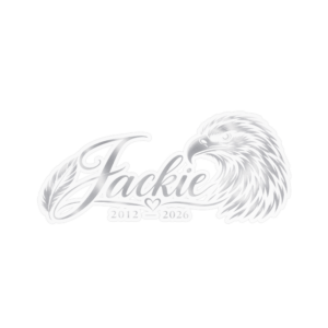 Jackie Memorial Kiss-Cut Decal - Silver