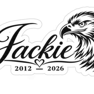 Jackie Memorial Sticker - Black